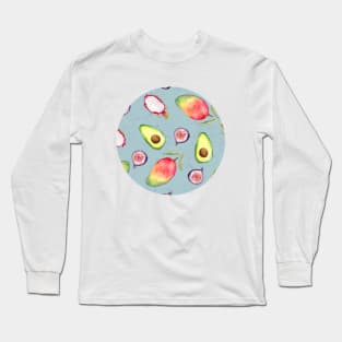 Summer Fruit | Watercolor | Pattern Long Sleeve T-Shirt